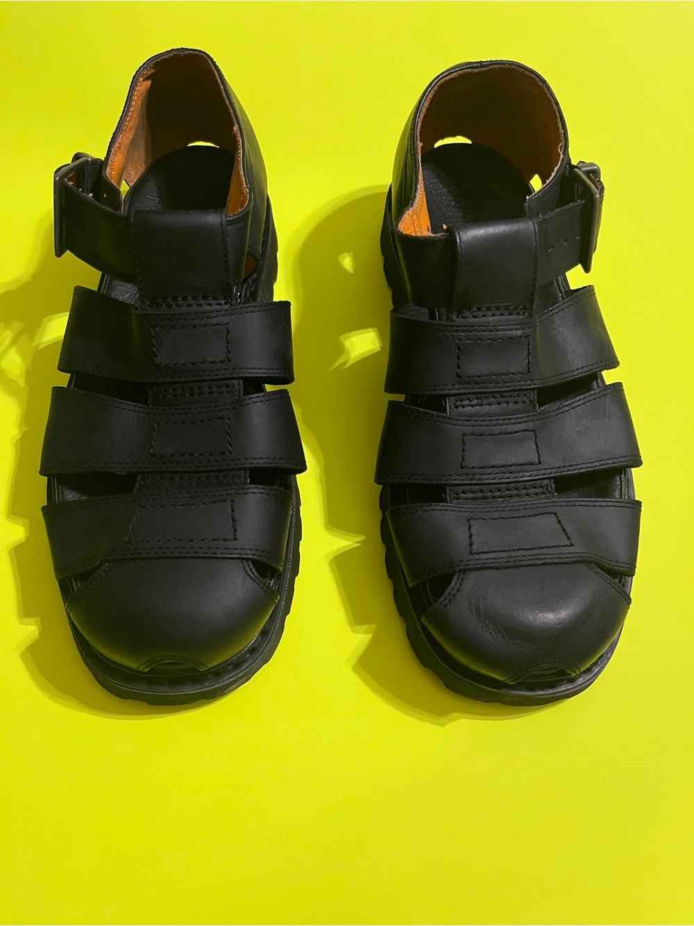 Men's Black Leather timberland Sandals - Comfortable Strappy Design